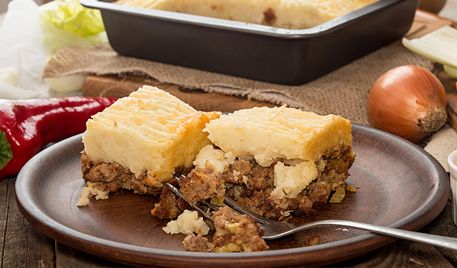 Shepherd's pie on a plate